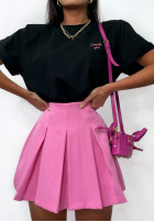 Plisowane spódnico-spodenki mini La Milla Casa De Moda ružové