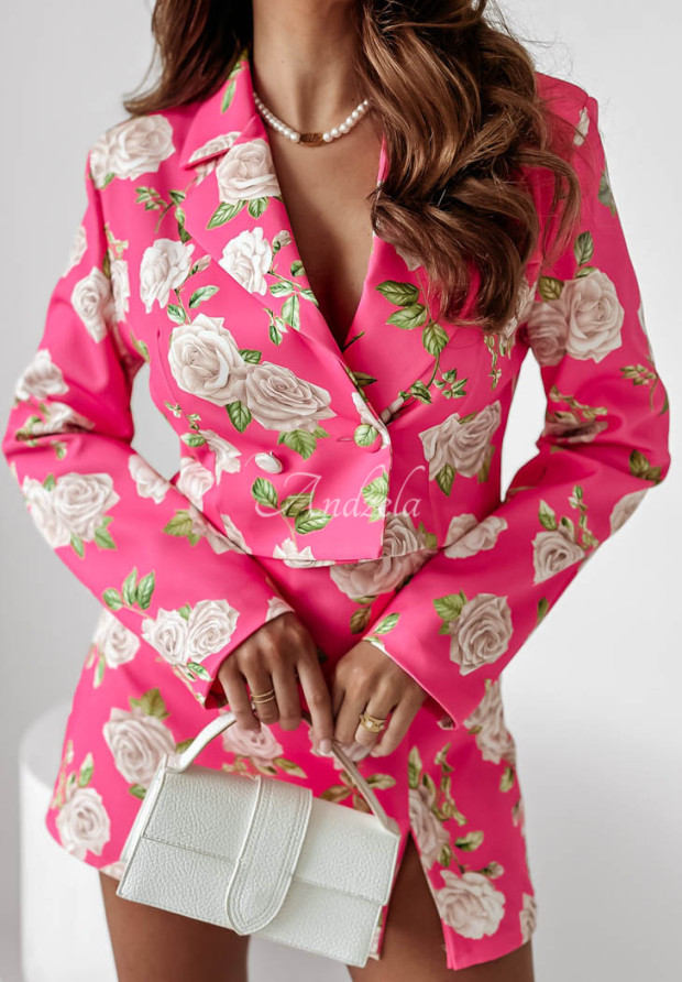 Kvetinová súprava sako a sukňo-šortky Morning Glory ružový