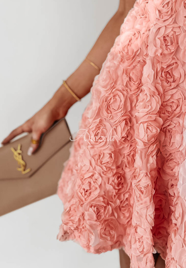 Rozšírené mini šaty Roselle Sensation púdrovo ružová