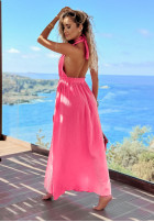 Muślinowa Šaty z rozcięciem Aloha Beaches ružová
