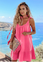 Muślinowa Šaty na ramiączkach Aloha Beaches ružová