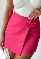 Spódnico-spodenki mini z różą Just As You Are ružové