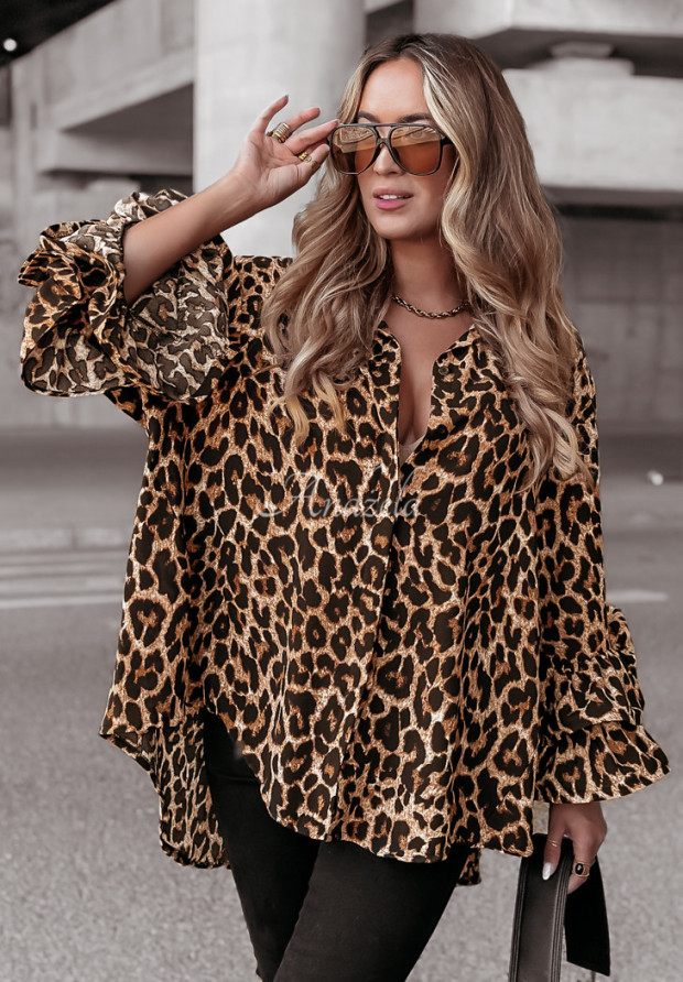 Košeľa s volánikmi Cuddly Critter s leopardím vzorom