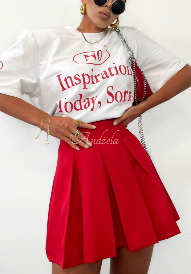 Plisované sukňo-šortky mini La Milla Casa De Moda červené