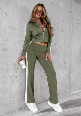 Tepláková súprava Fit And Fierce khaki