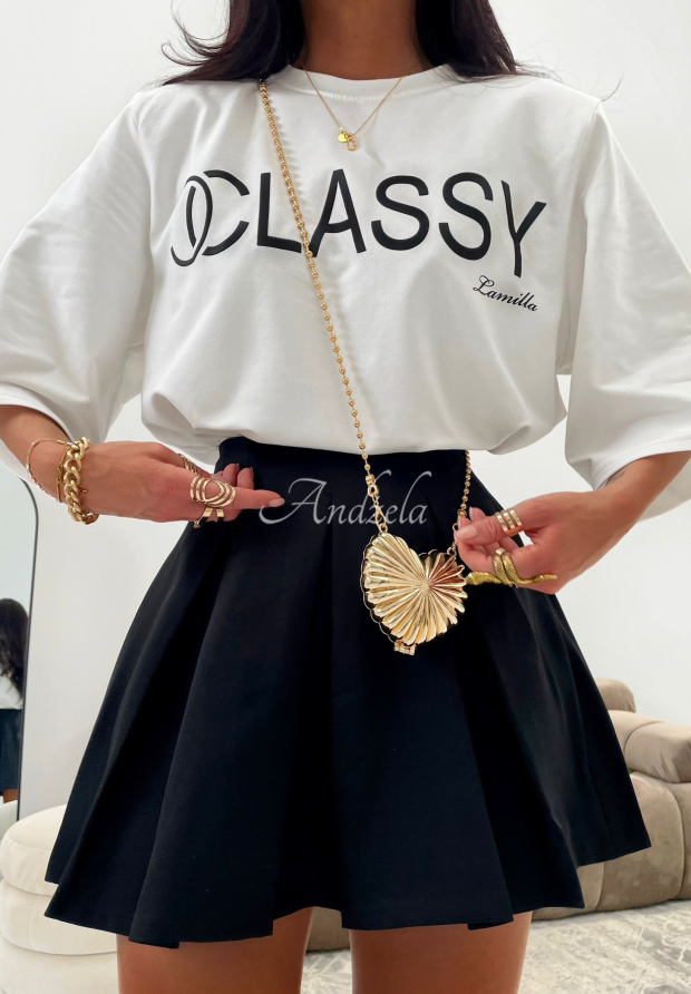 Plisovan&eacute; sukňo-&scaron;ortky mini La Milla Casa De Moda čierne