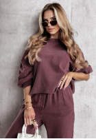 Mikina oversize Everyday Style bordová