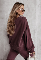 Mikina oversize Everyday Style bordová