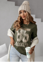 Blúzka z nadrukiem Brooklyn 85 khaki