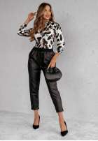 Košeľa z kieszenią Wild Elegance w panterkę