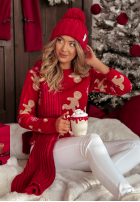 Świąteczny sweter Ginger czerwony