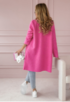 Dlhý Kabát z kieszeniami Know The Truth fuchsiový