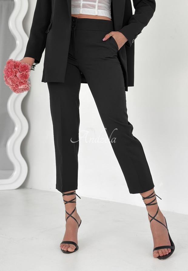 Elegantn&eacute; cigaretov&eacute; nohavice Runway Ready čierne