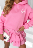 Mikina s kapucňou i nadrukiem Lalu Doll Diva ružová