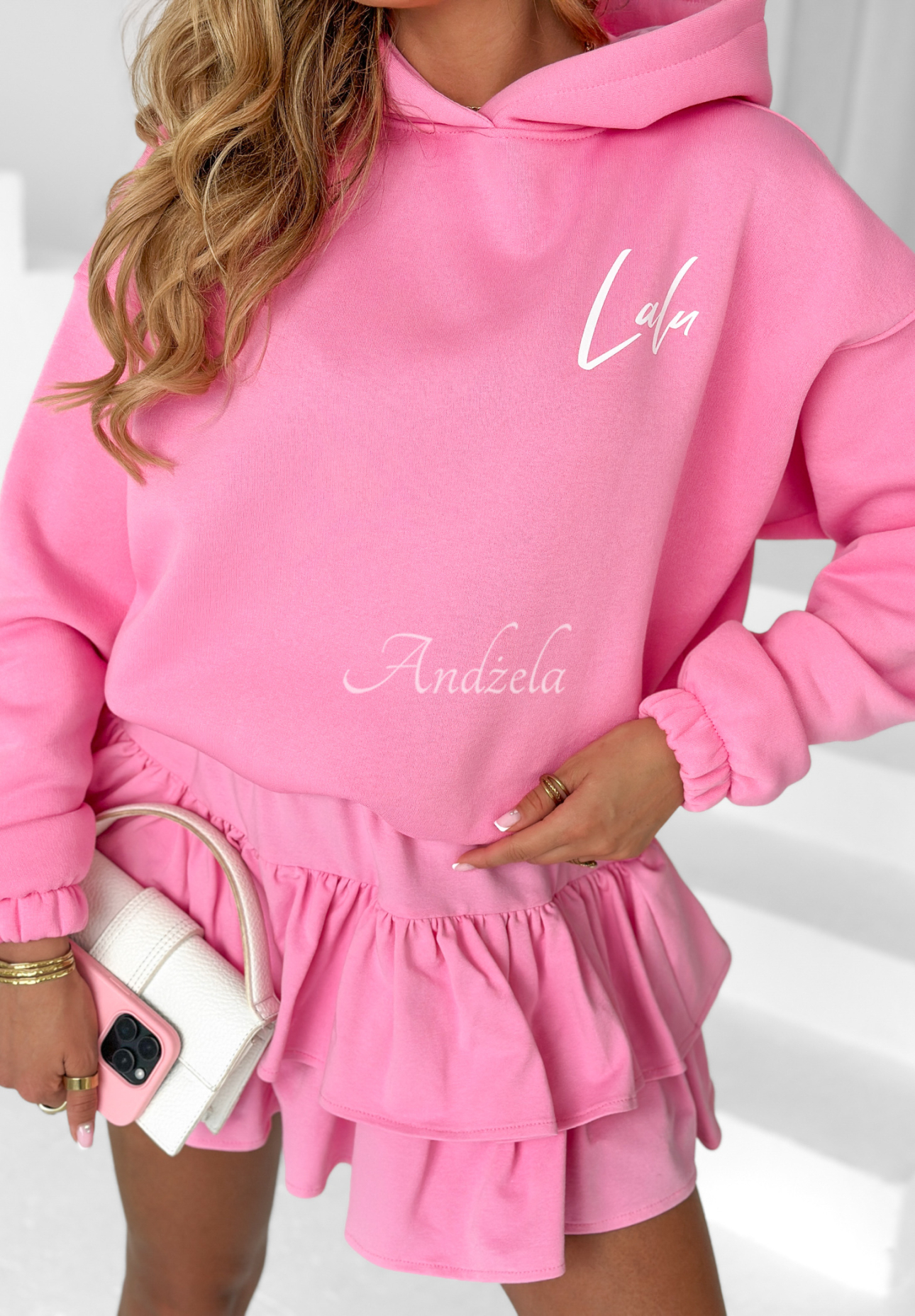 Mini sukňo-šortky s volánikmi Lalu Doll Diva ružové
