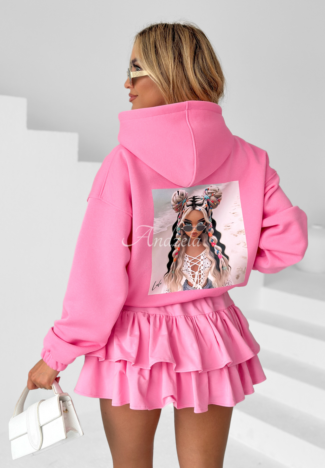 Mini sukňo-šortky s volánikmi Lalu Doll Diva ružové