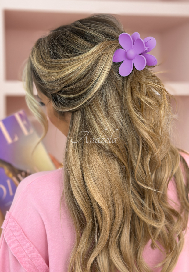 Sponka do vlasov kvet Girly Touch fialov&aacute;