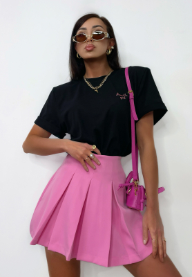 Plisované sukňo-šortky mini La Milla Casa De Moda ružové