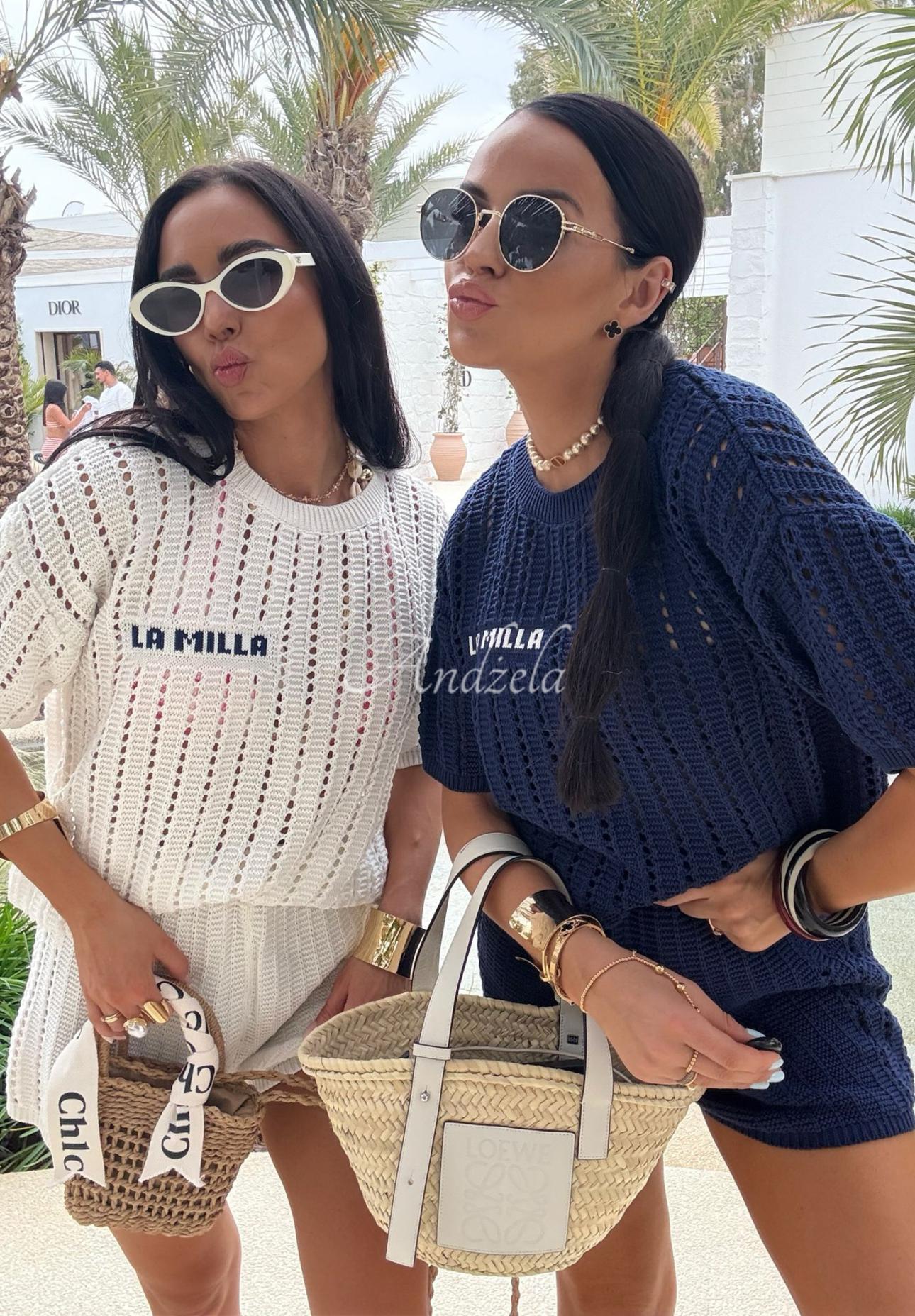 Pletené súprava blúzka a šortky La Milla Sporty Chic ecru