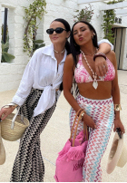 Exkluzívne Nohavice dzwony La Milla Sun-Kissed Shades biele