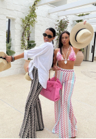 Exkluzívne Nohavice dzwony La Milla Sun-Kissed Shades biele