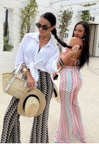 Exkluzívne Nohavice dzwony La Milla Sun-Kissed Shades biele