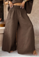 Súprava Blúzka i Nohavice wide leg Desert Princess čokoládový