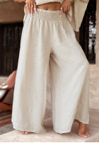 Súprava Blúzka i Nohavice wide leg Desert Princess svetlobéžový