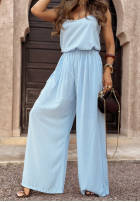 Súprava top i Nohavice wide leg Summer Is My Favorite blankytný