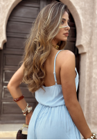 Súprava top i Nohavice wide leg Summer Is My Favorite blankytný