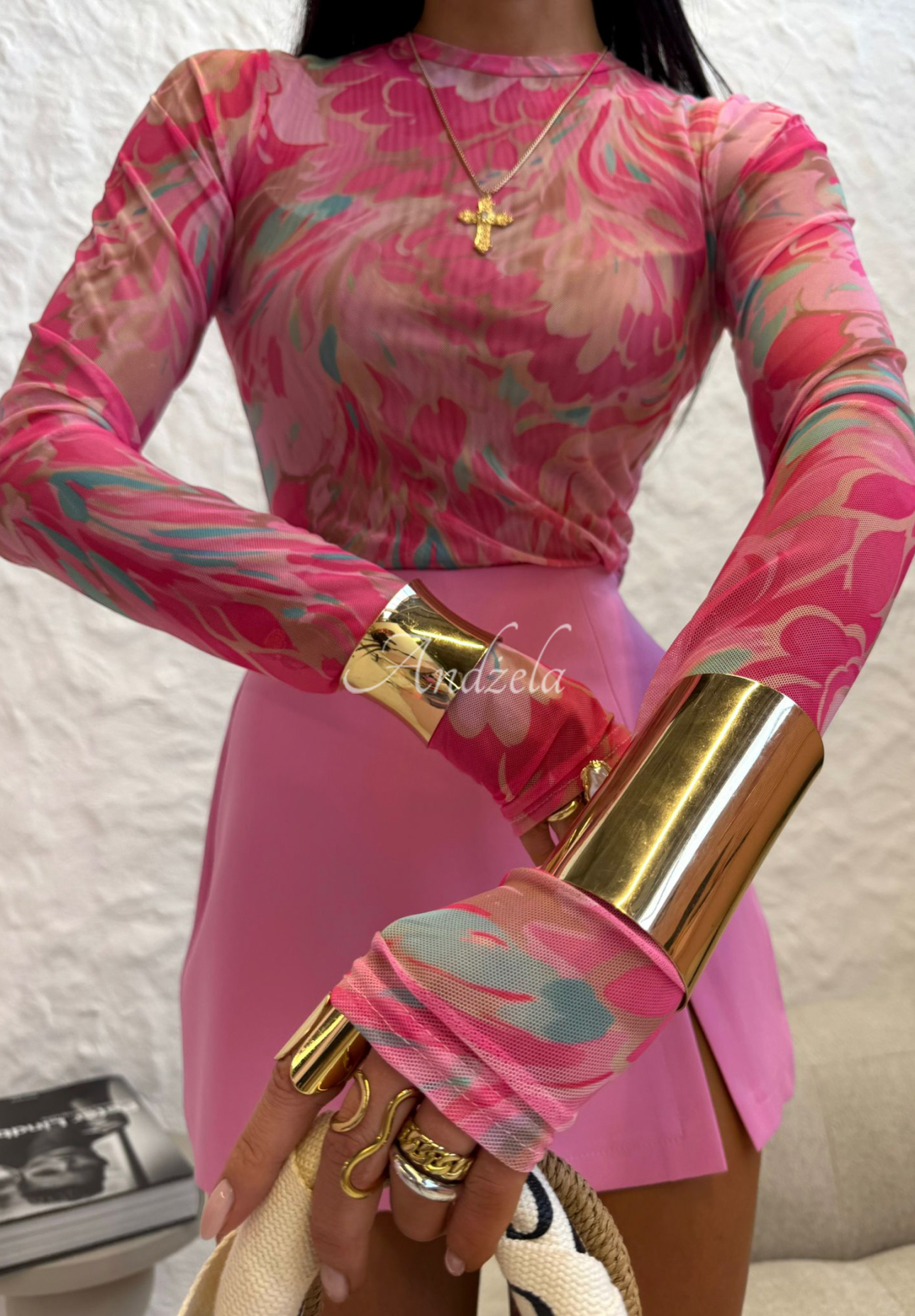 Blúzka so vzormi La Milla Pink Dream ružová