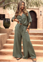 Lniana Sukňa  So Much Sun khaki