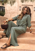 Lniana Sukňa  So Much Sun khaki