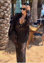Koronkowe Nohavice La Milla Lace Elegance čierne