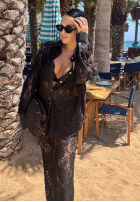 Koronkowe Nohavice La Milla Lace Elegance čierne