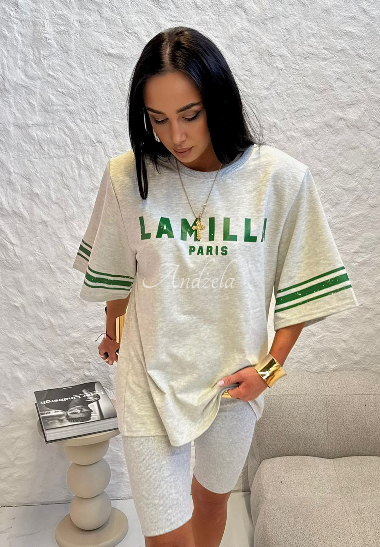Tričko s potlačou La Milla Love Paris sivý