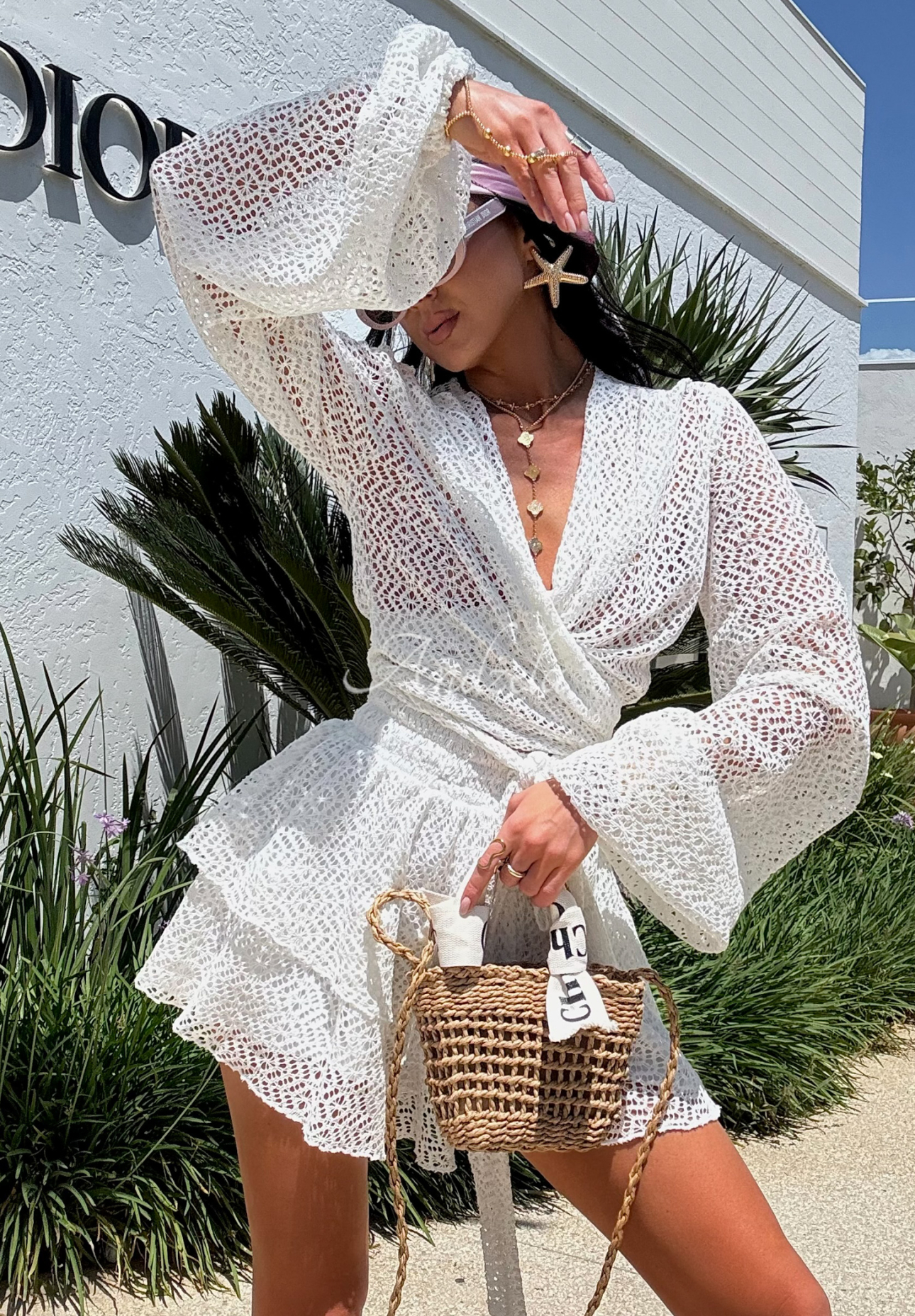 Čipkovaná súprava blúzka a sukňo-šortky La Milla Exquisite Lace biele