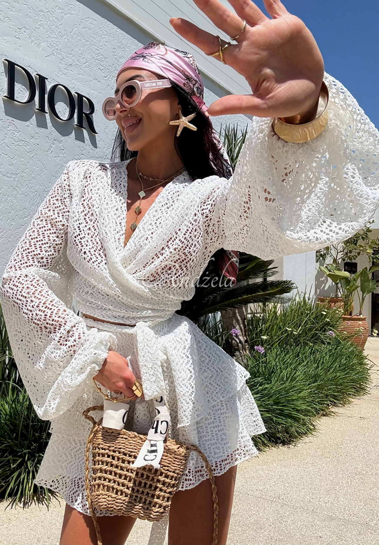 Čipkovaná súprava blúzka a sukňo-šortky La Milla Exquisite Lace biele