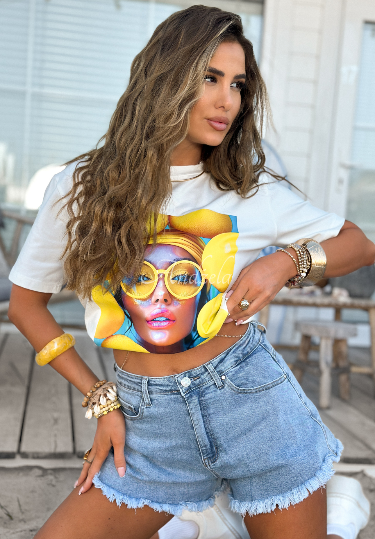 Tričko s poltačouMC Yellow Inspiration Biela