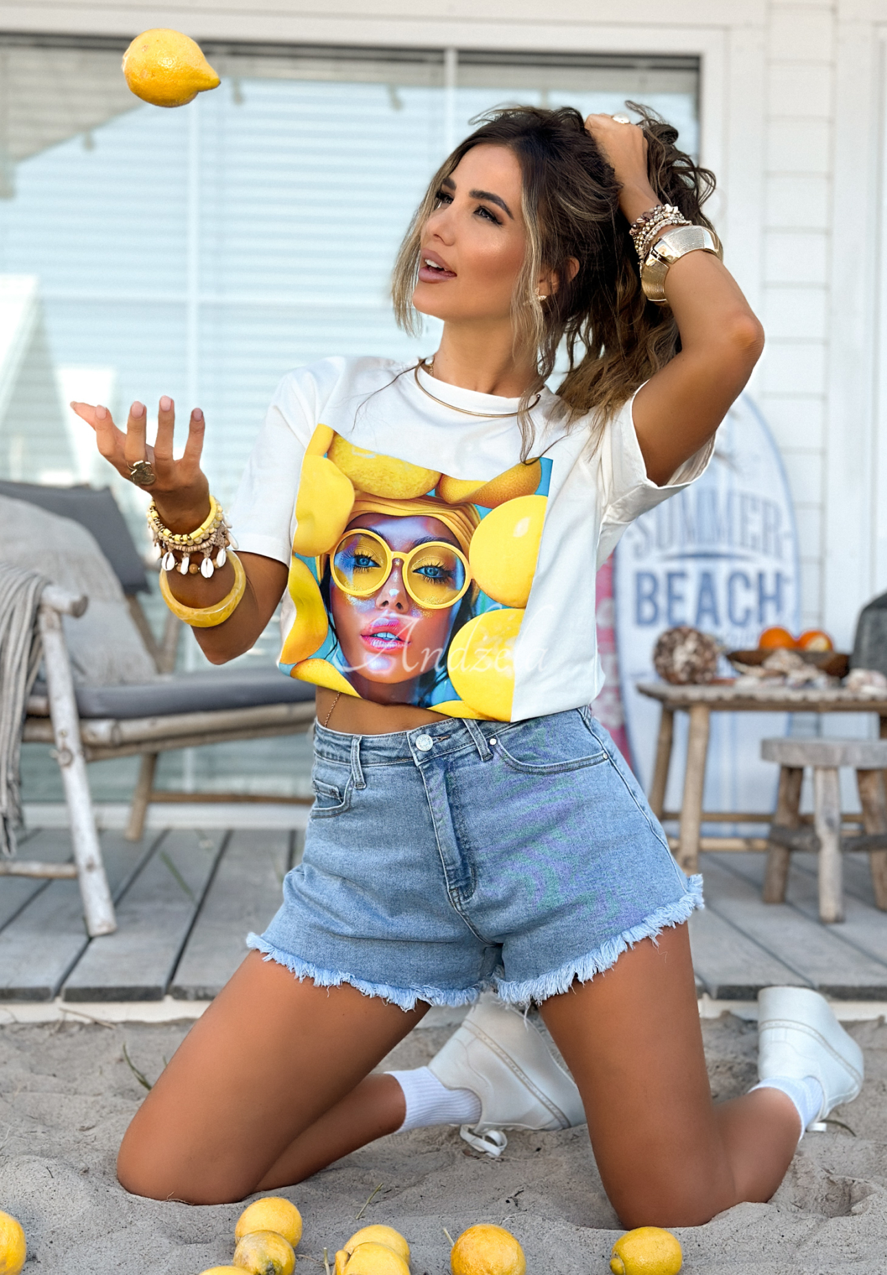 Tričko s poltačouMC Yellow Inspiration Biela