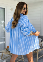 Súprava Košeľa i krótkie spodenki w paski Summer Stripes blankytný