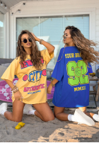 Tričko oversize z nadrukiem MC NYC Authentic banánový