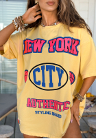 Tričko oversize z nadrukiem MC NYC Authentic banánový