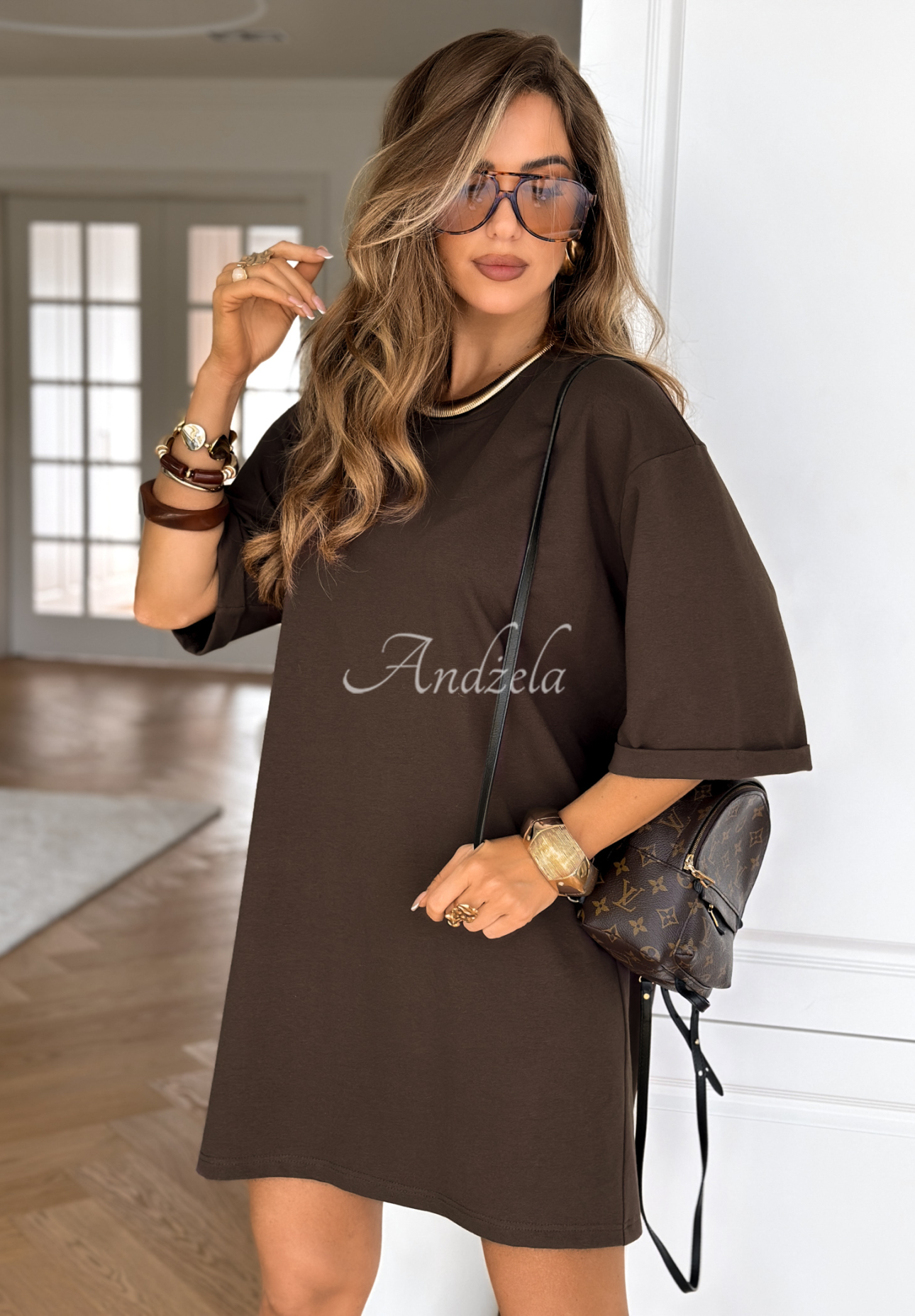 Dlhé tričko Daily Look čokoládový