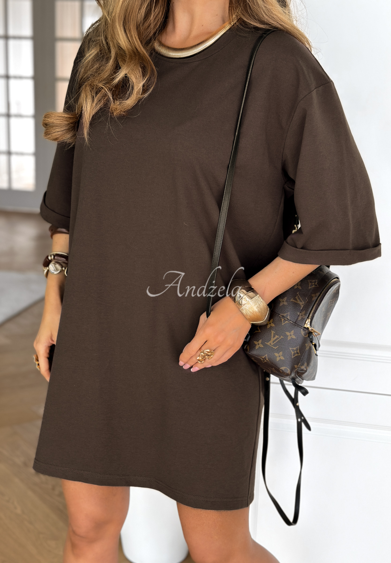 Dlhé tričko Daily Look čokoládový