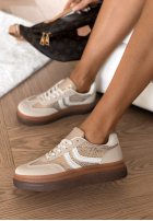Tenisky w zwierzęcy print Flexi Feet béžové