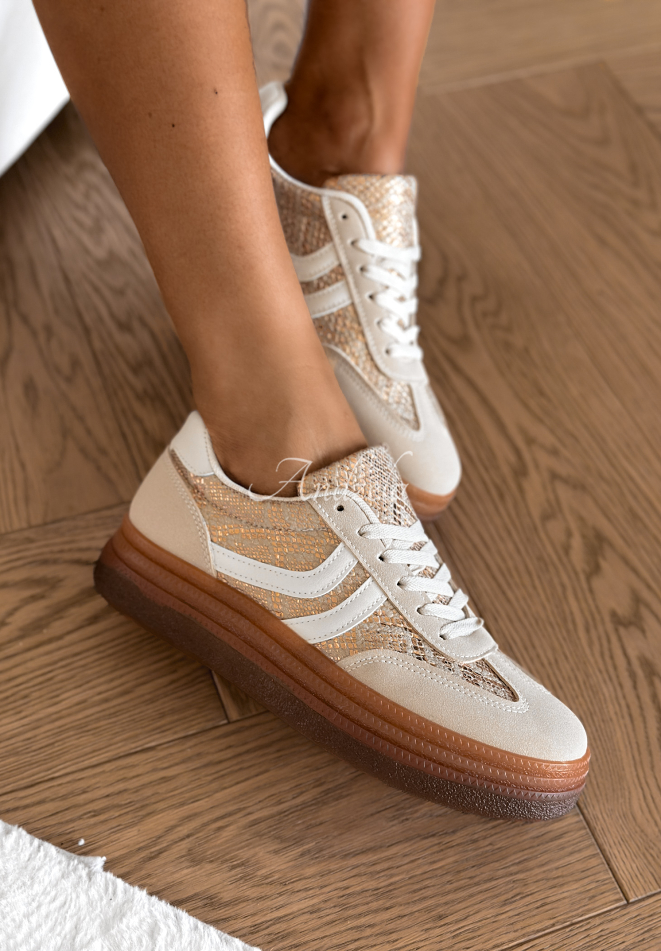Tenisky so zvieracím vzorom Flexi Feet béžové