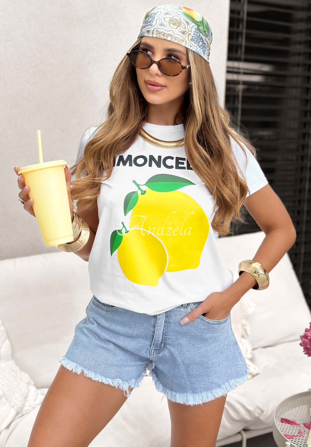 Tričko s citrónmi Limoncello For Me Biela