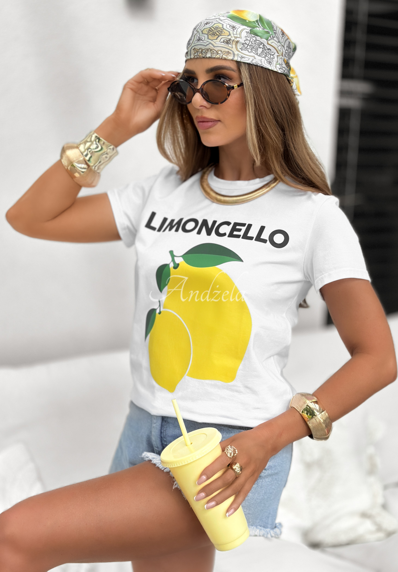 Tričko s citrónmi Limoncello For Me Biela