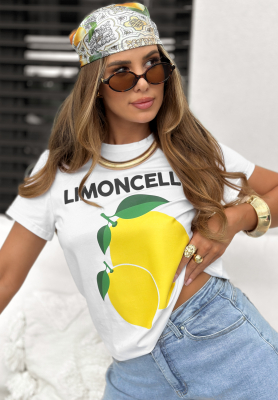 Tričko s citrónmi Limoncello For Me Biela